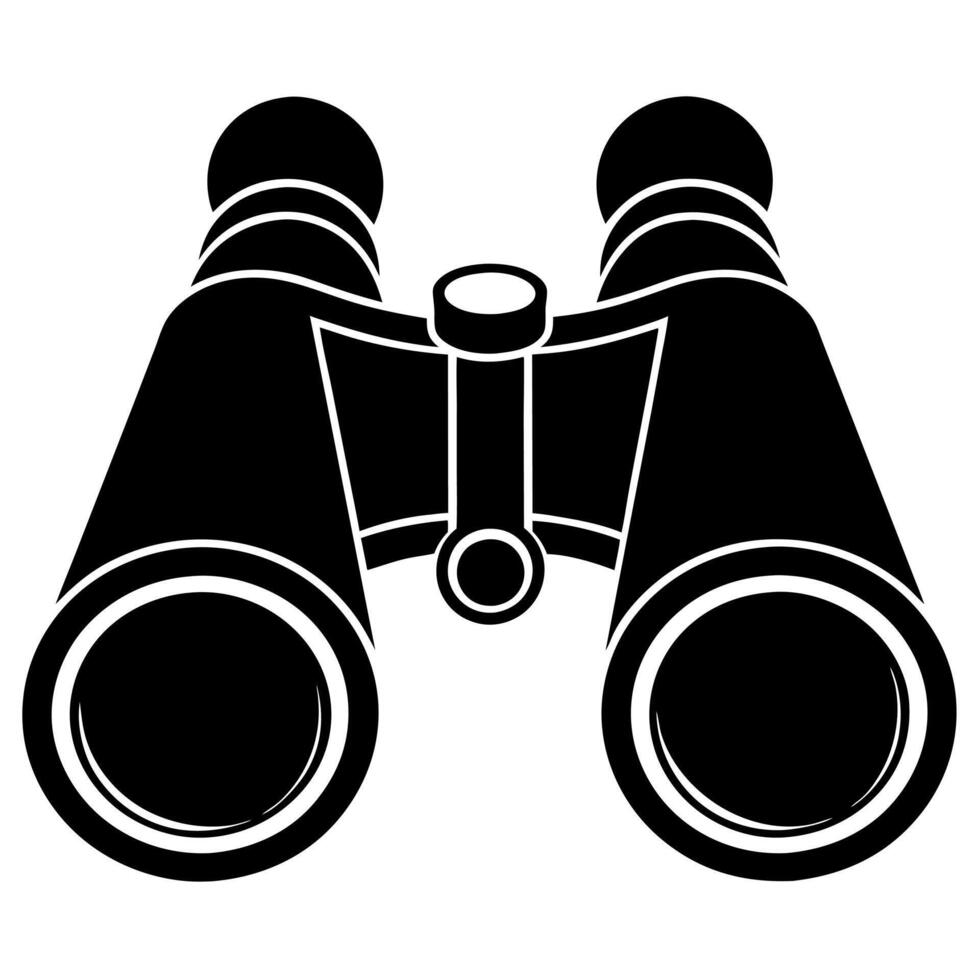 Binocular black silhouette illustration vector