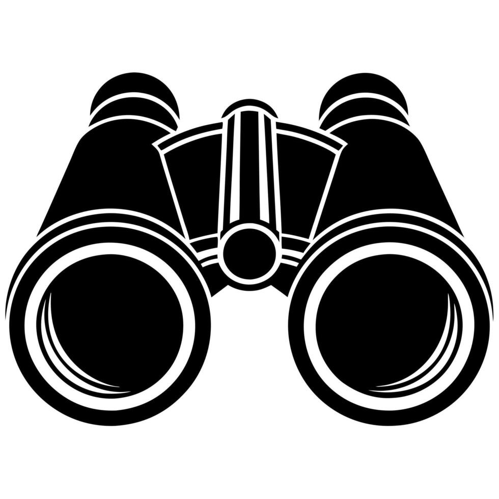 Binocular black silhouette illustration vector