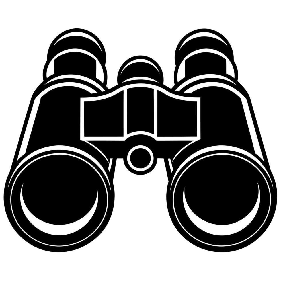 Binocular black silhouette illustration vector