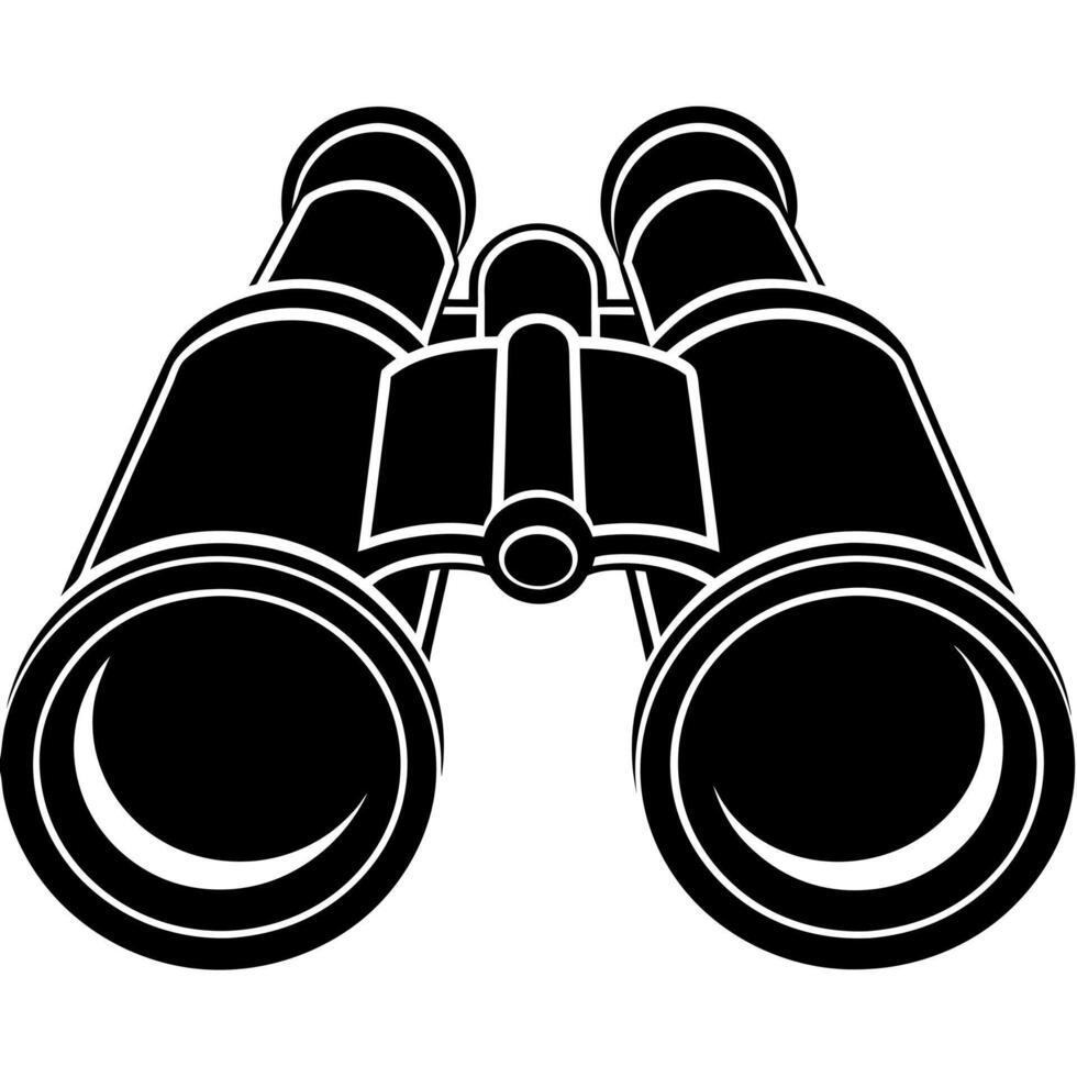 Binocular black silhouette illustration vector
