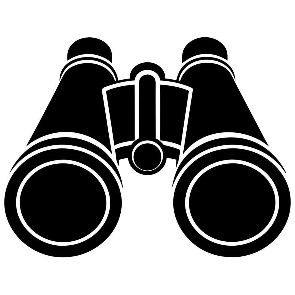 Binocular black silhouette illustration vector