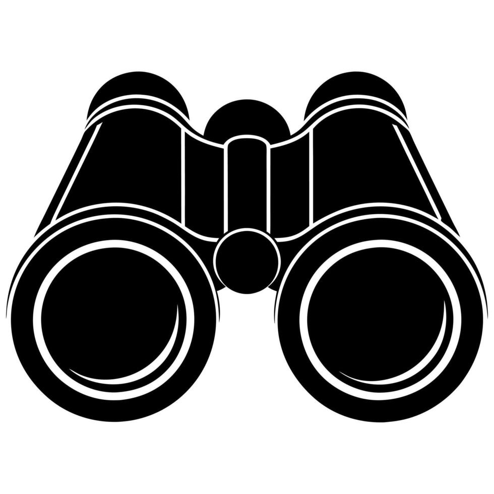 Binocular black silhouette illustration vector