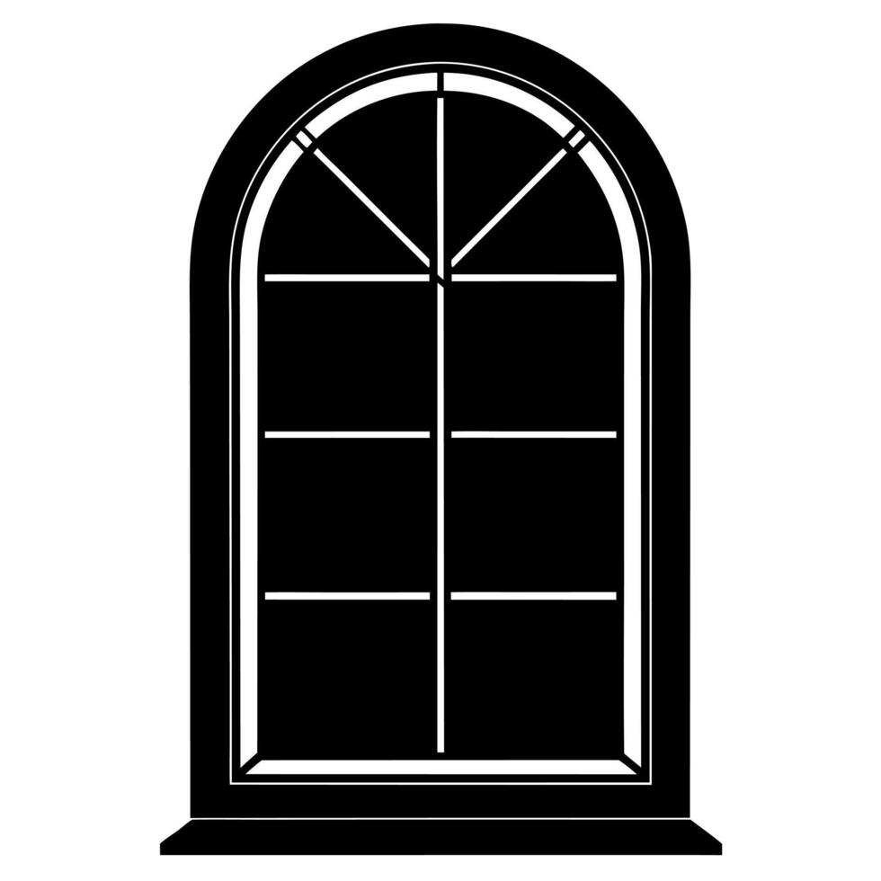window black silhouette illustration vector