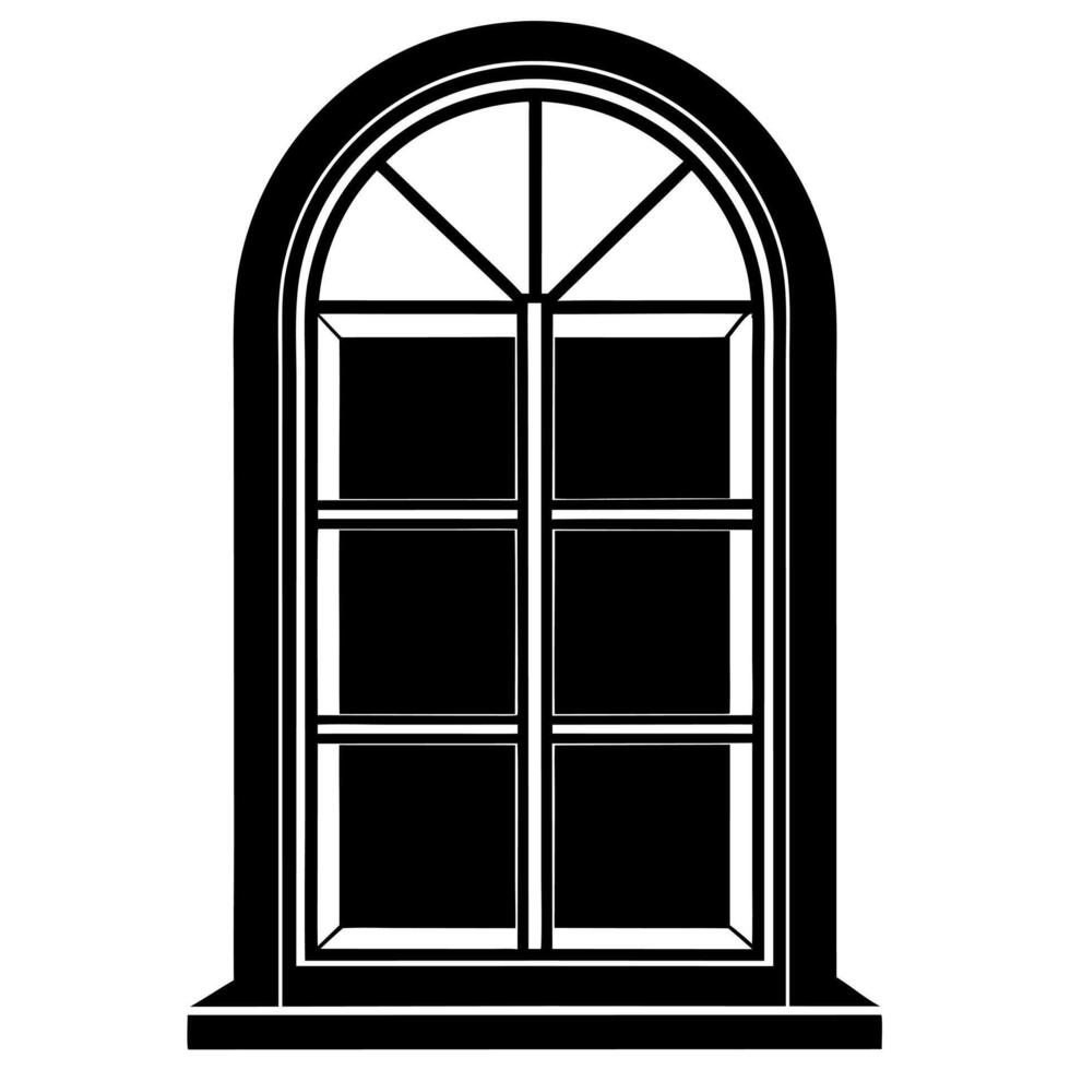 window black silhouette illustration vector