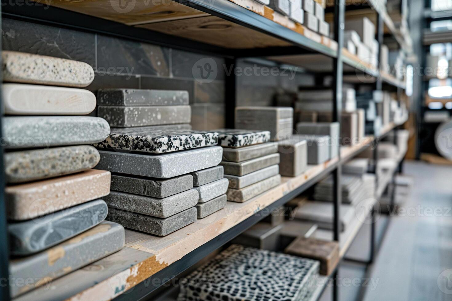 Warehouse of building materials in an industrial store. Generated by artificial intelligence photo