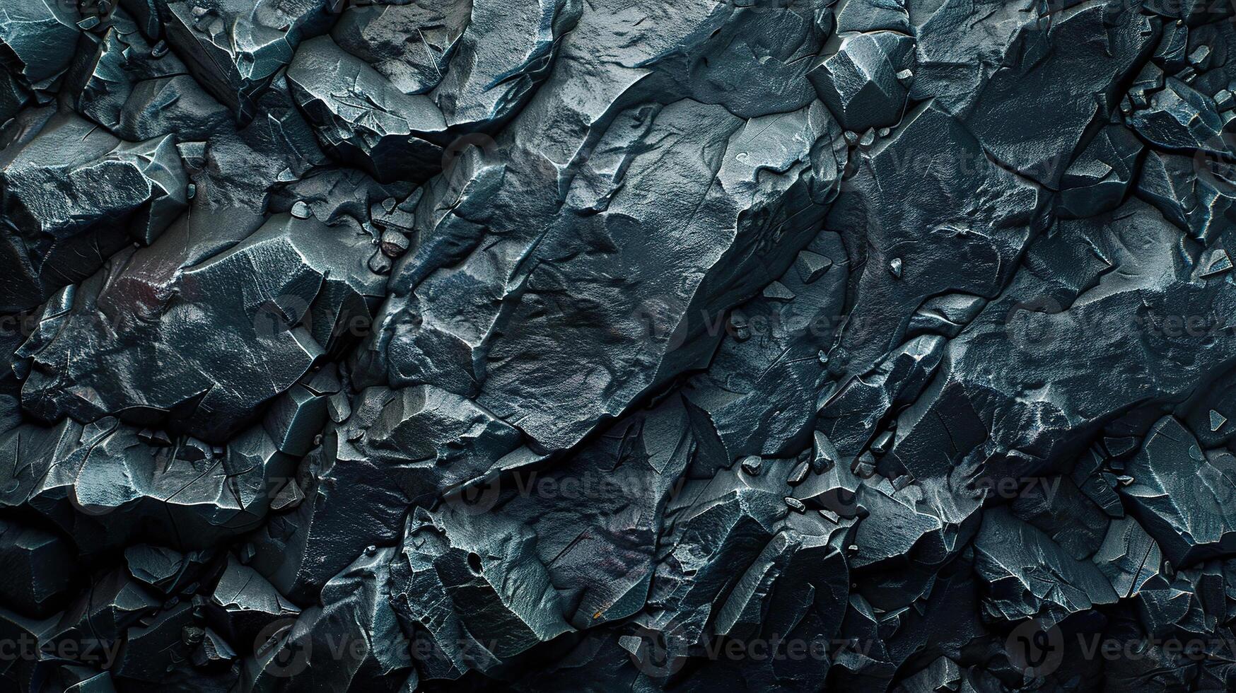 Black rock texture. Hyperreal texture. Generated by artificial intelligence photo