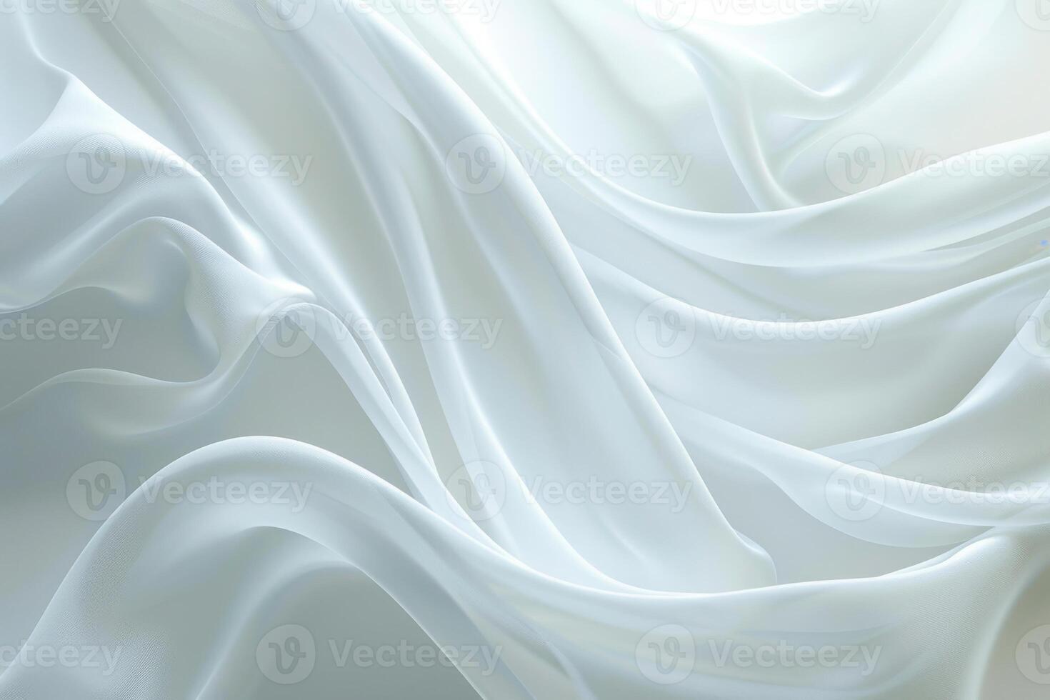 Elegant Abstract Art Piece Featuring Flowing White SilkLike Fabric photo