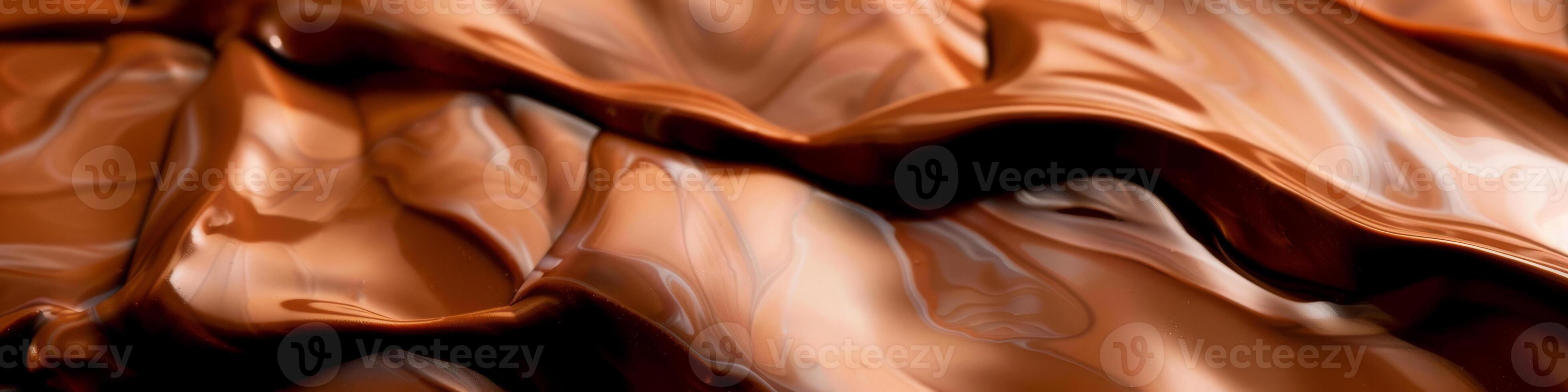 Smooth Waves of Molten Chocolate with Rich Texture and Color photo