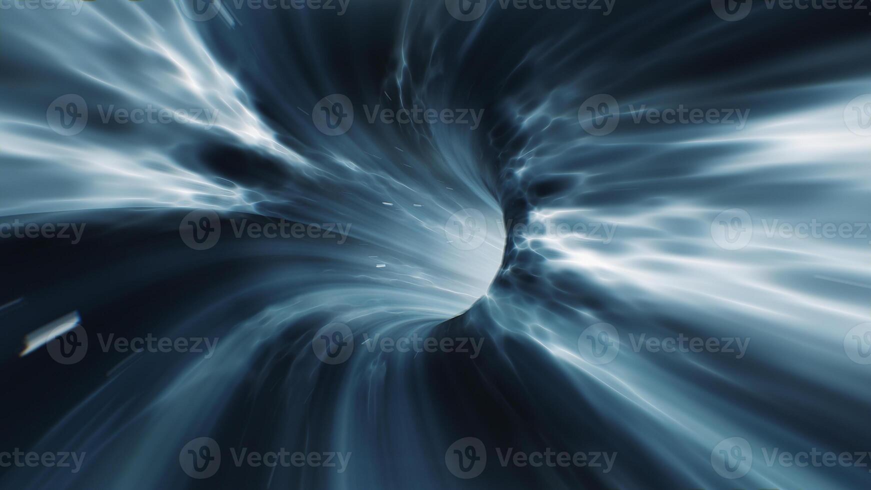 3d render Blue Wormhole time vortex space photo