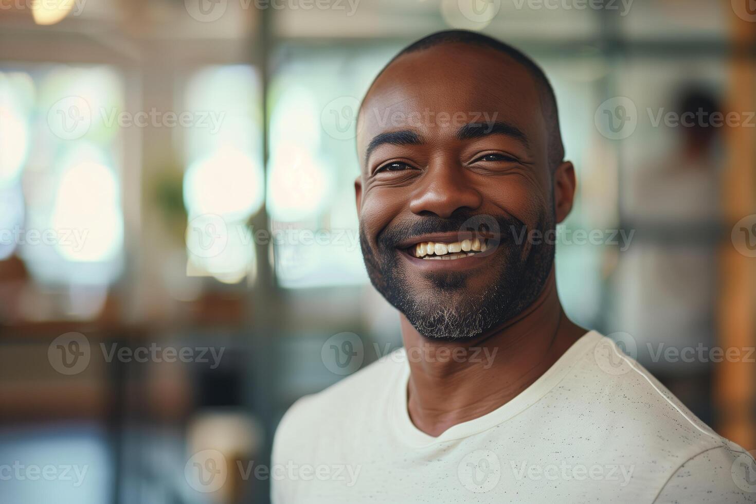 Smiling Man In Bright Modern Space photo