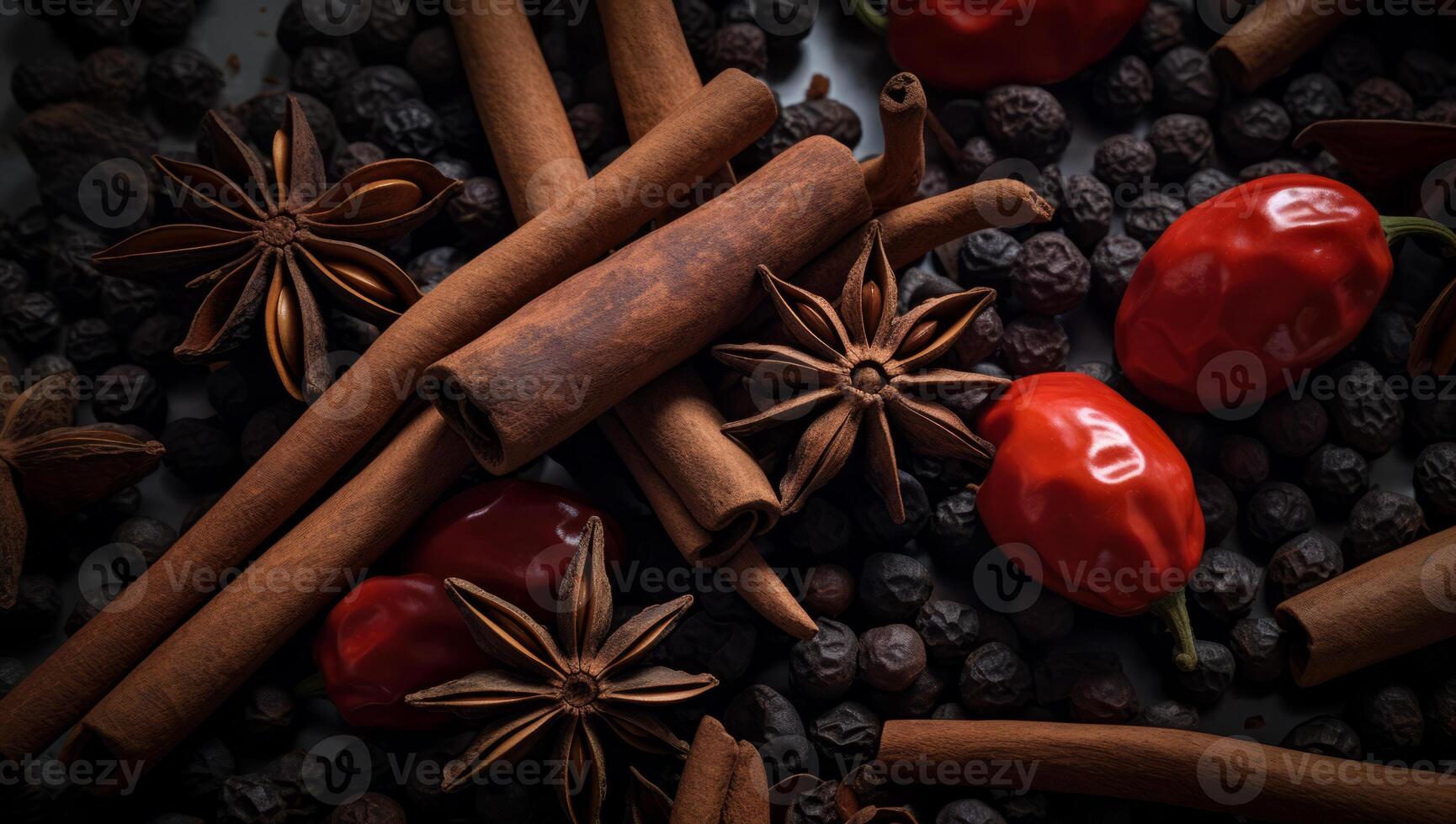Vibrant Array of Diverse Culinary Spices photo