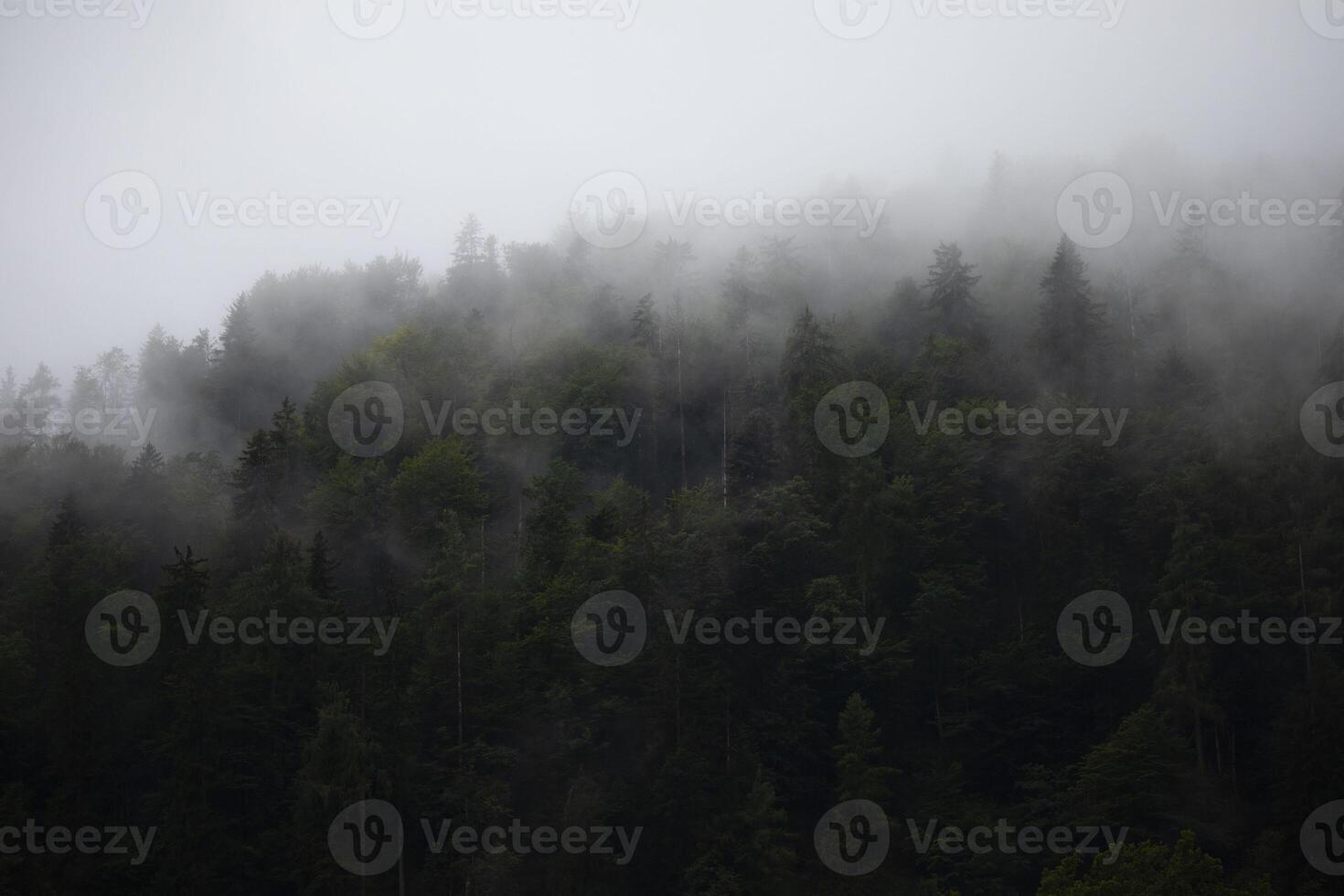 Cloudy mountain morning photo