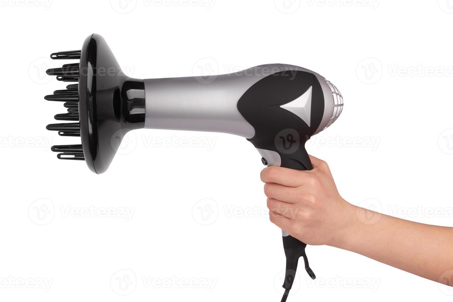 Hair dryer on white photo