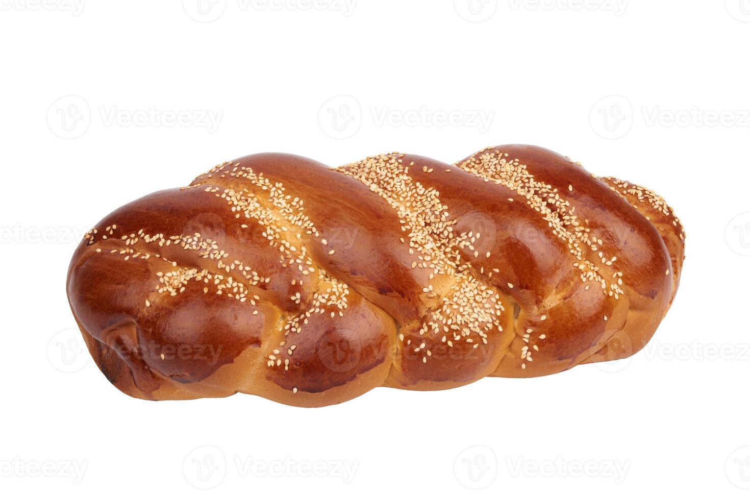 Challah isolated on white photo