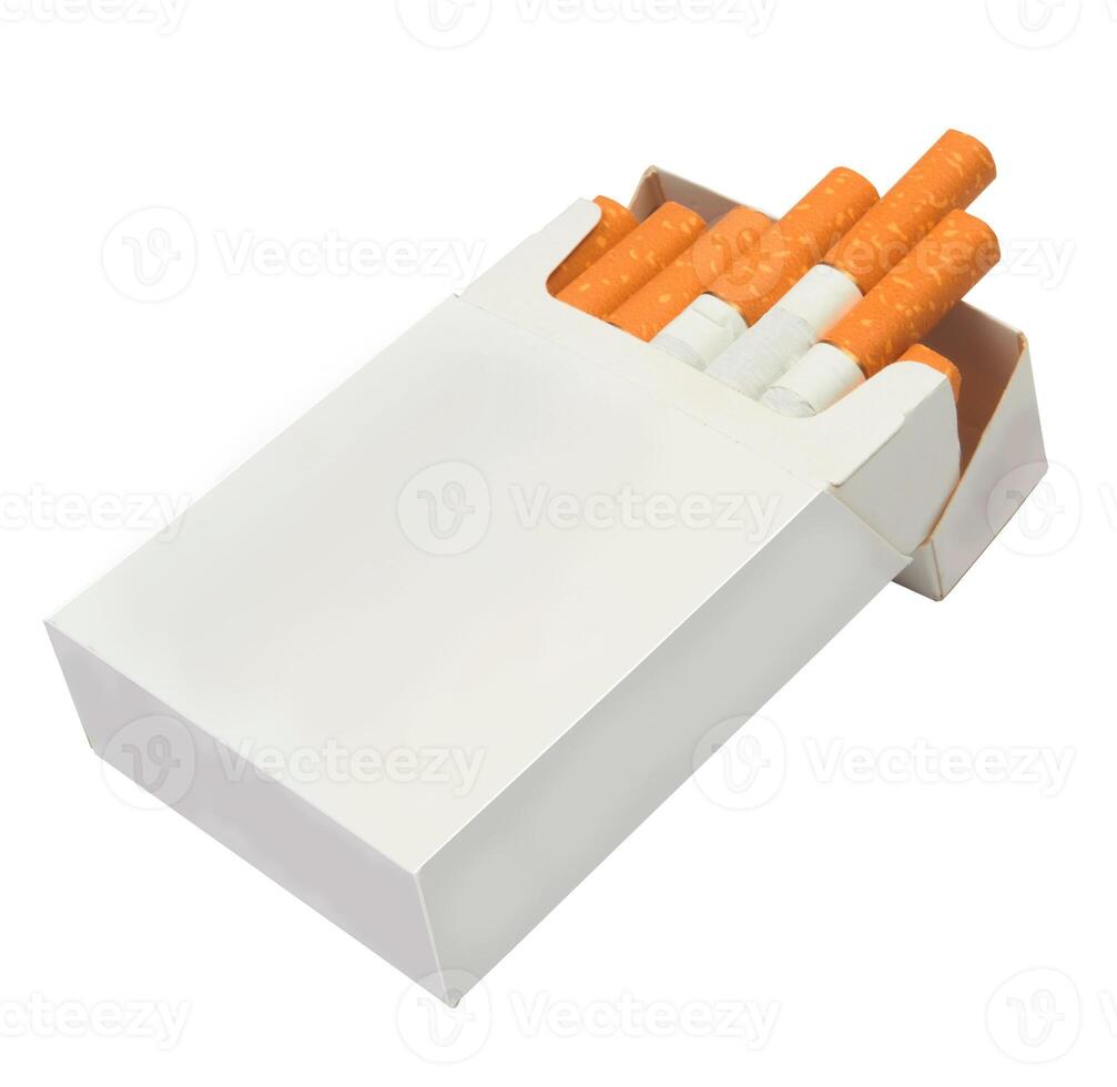 cigarettes isolated on white photo