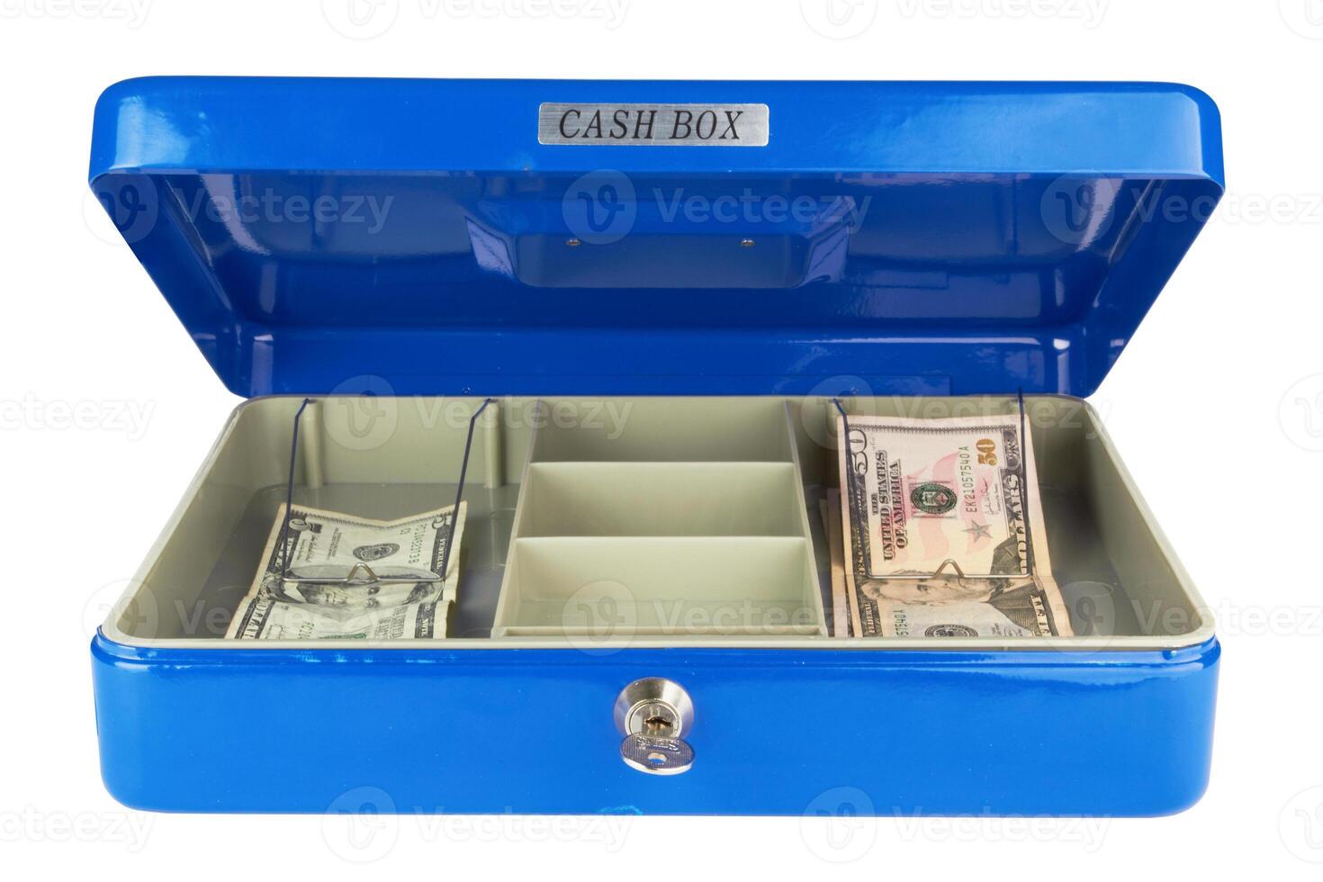 cash box isolated on white photo