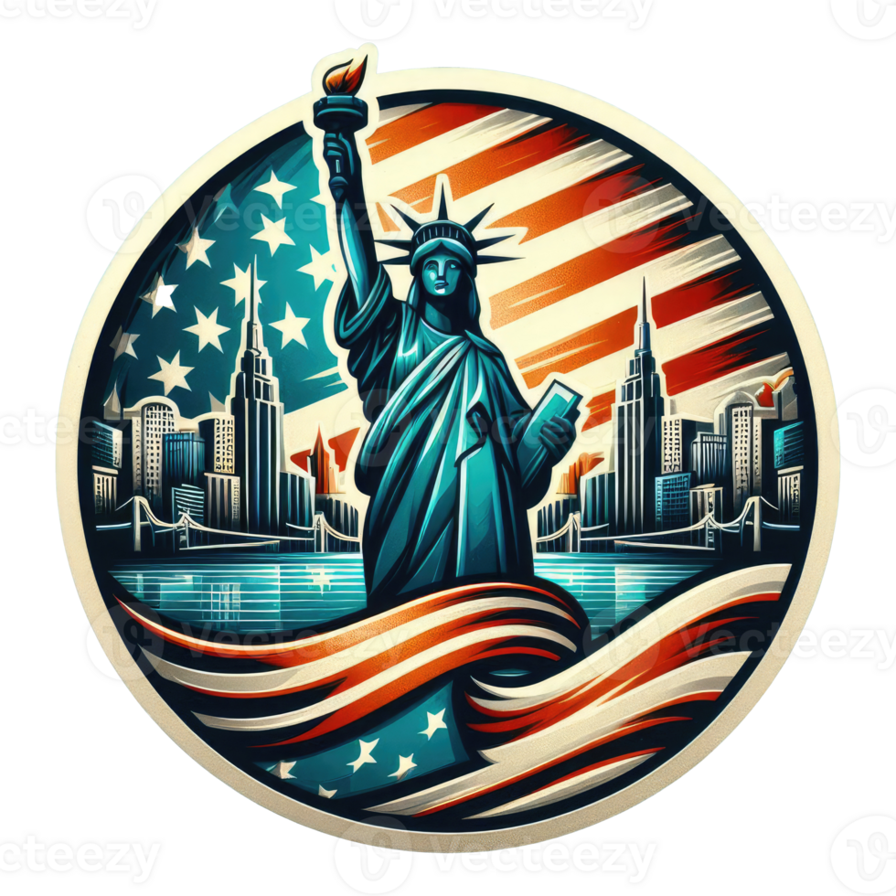 4th of July Independence Day of America logo and symbol png