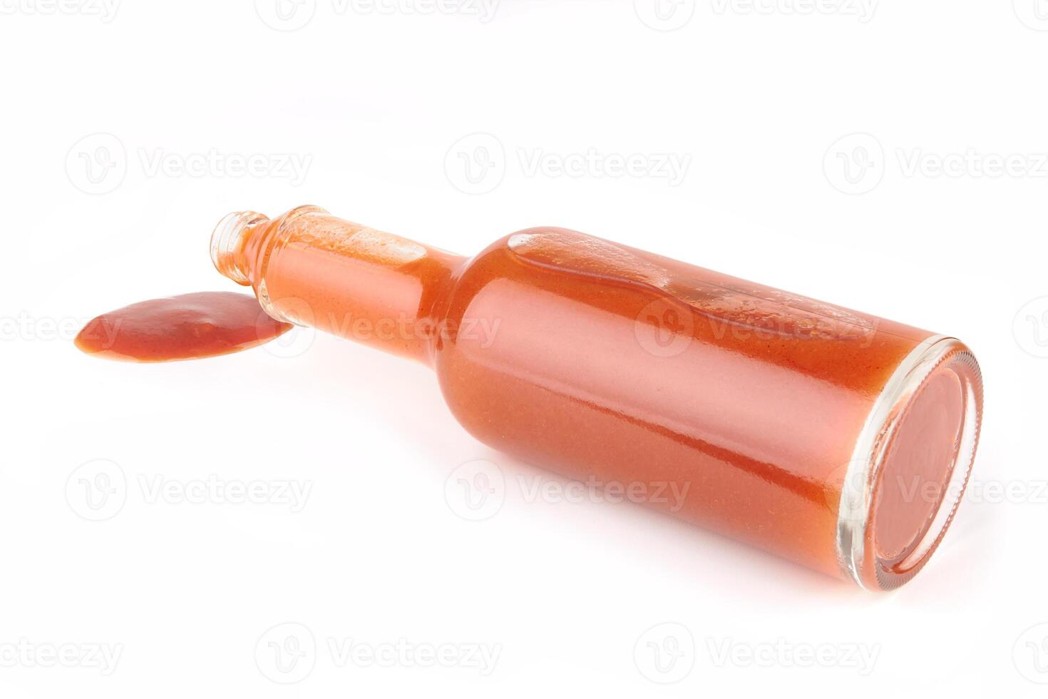 hot sauce on white photo