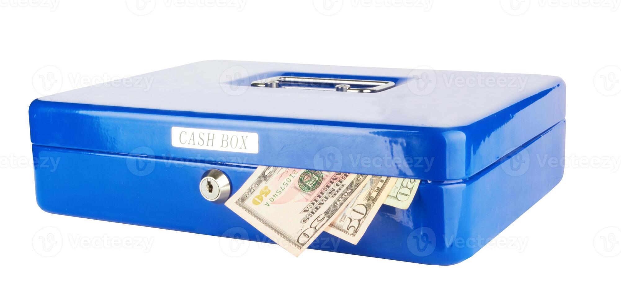 cash box isolated on white photo
