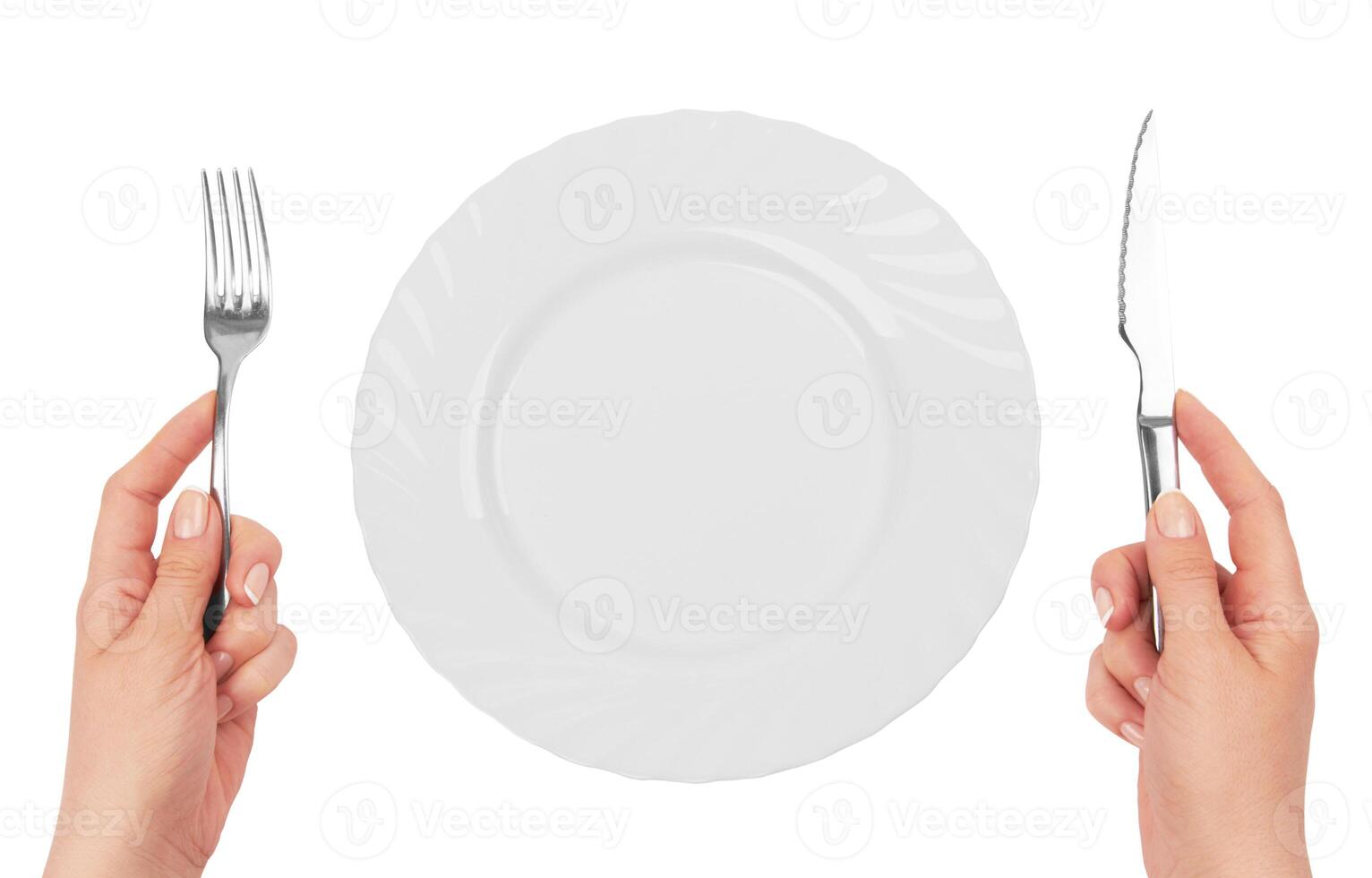 ork with a knife in hands photo