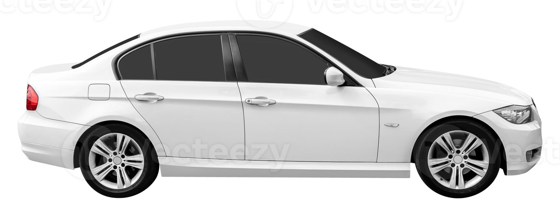 Side view white car png