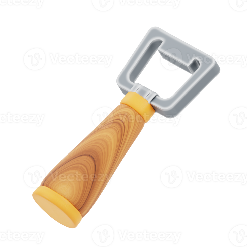 3d illustration bottle opener png