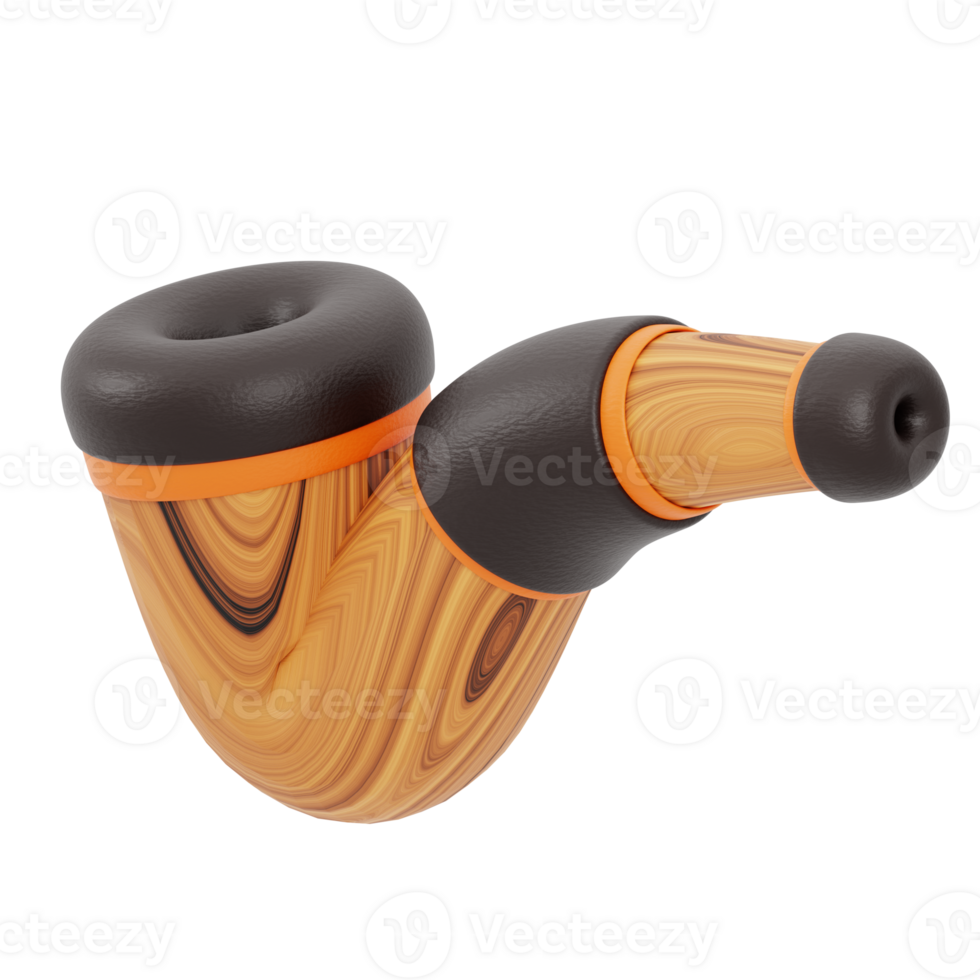 3d illustration of smoking pipe png