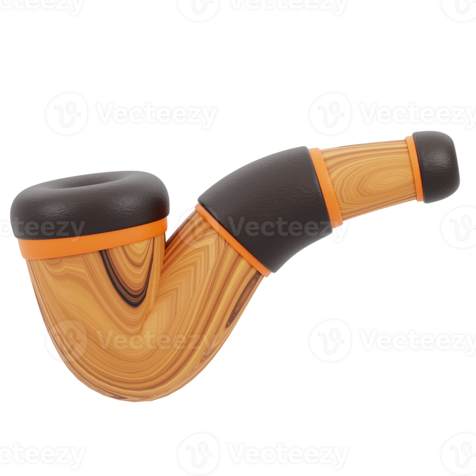 3d illustration of smoking pipe png
