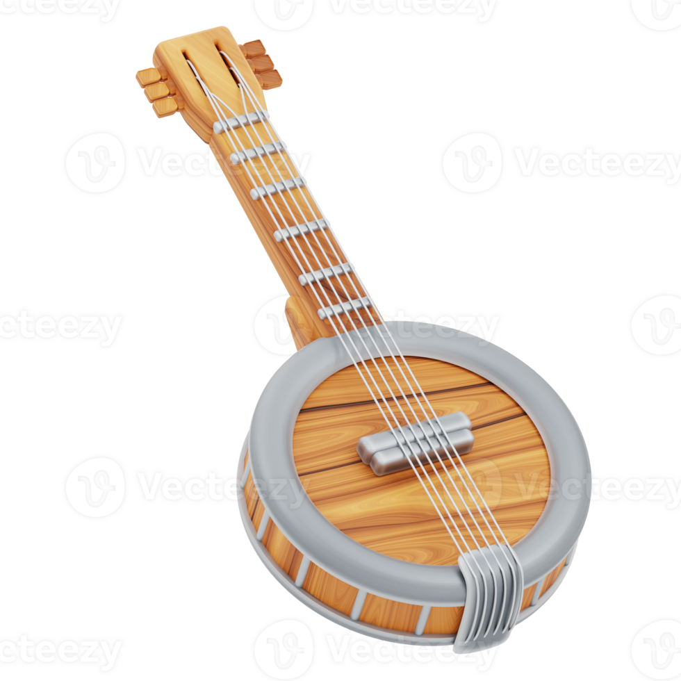 3d illustration banjo png