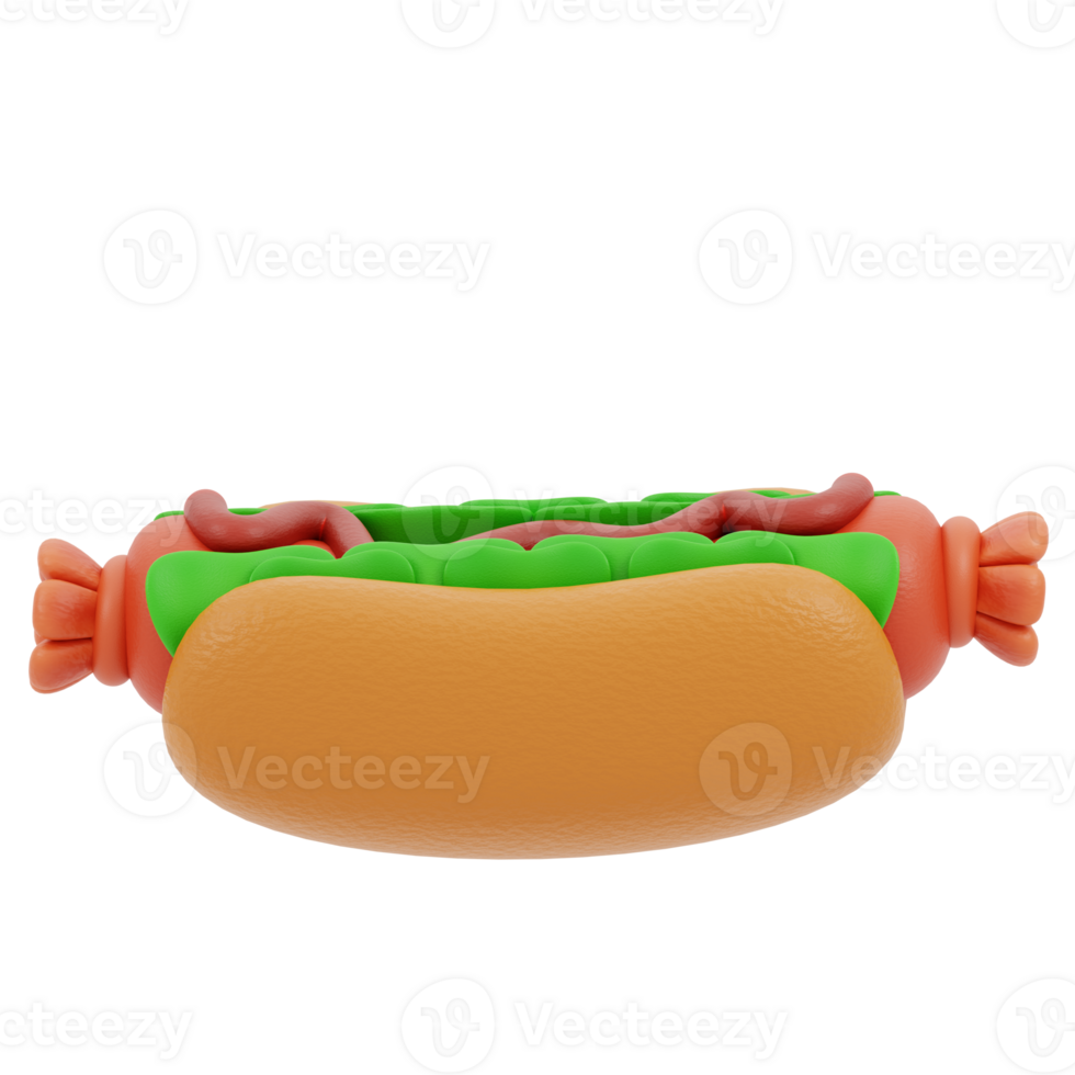 3d illustration of hot dogs png