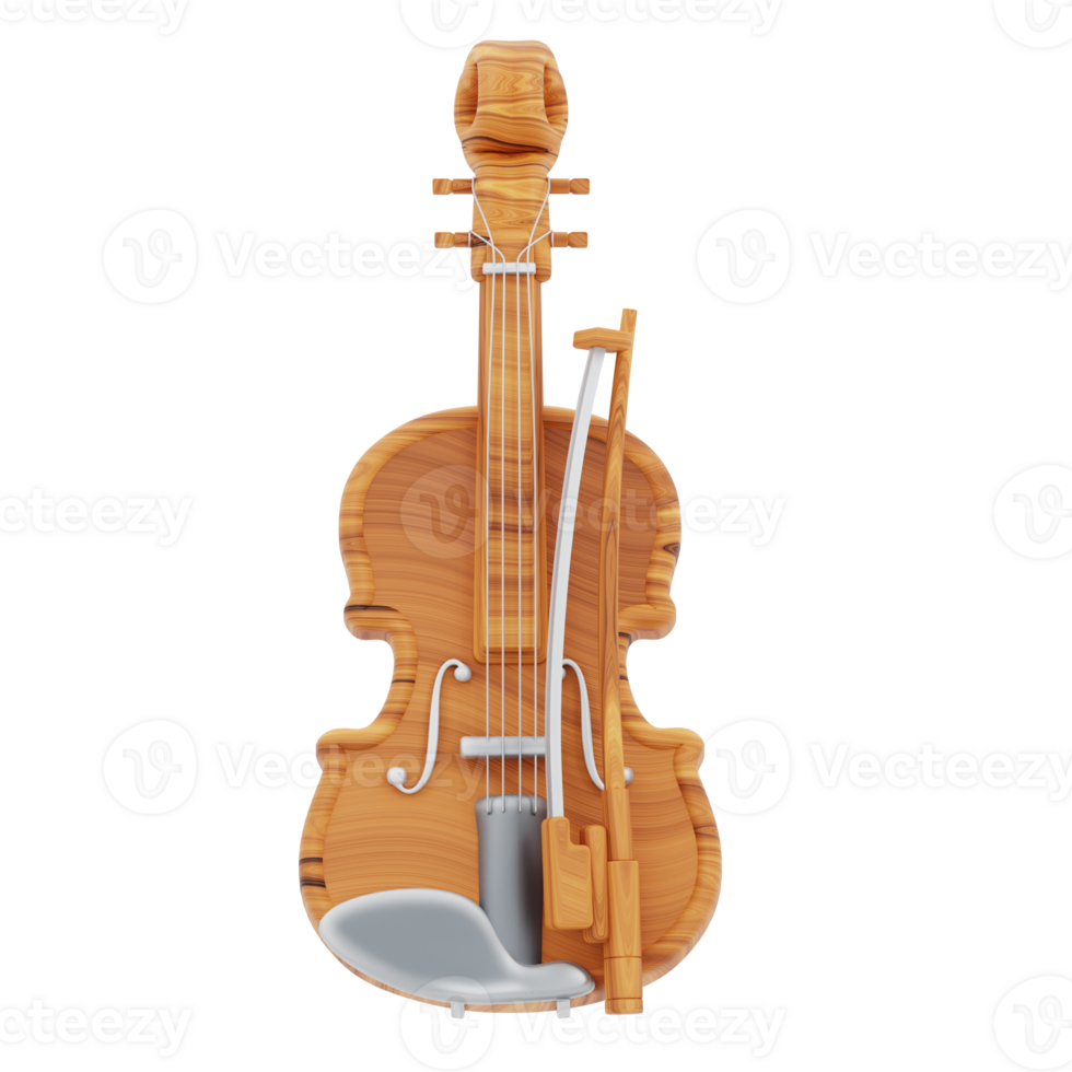 3d illustration violin png