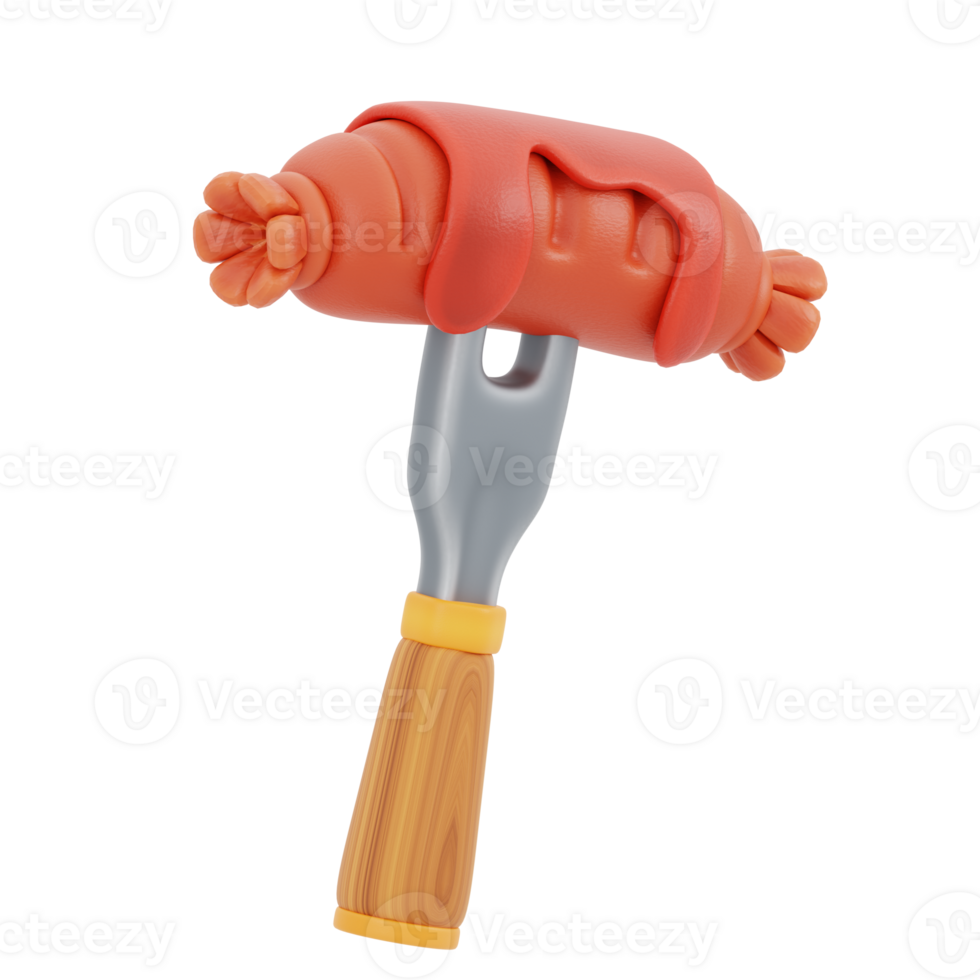 3d illustration sausage png