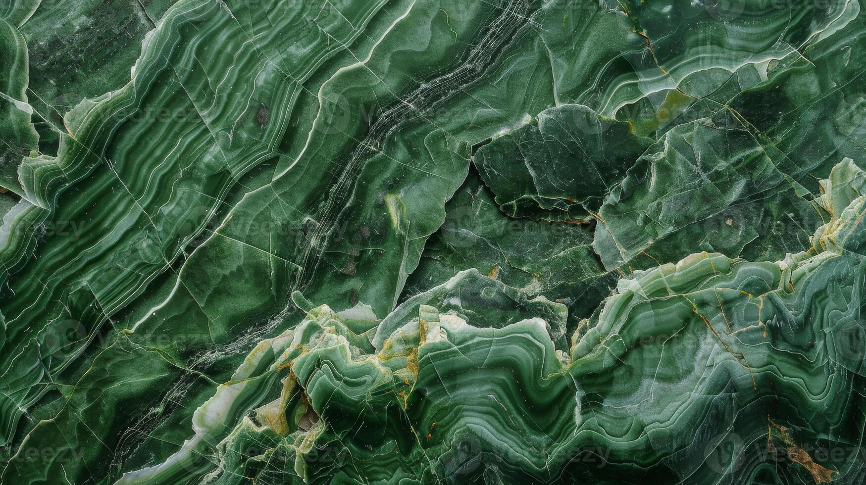 A detailed view of the intricate green surface of a marble texture photo