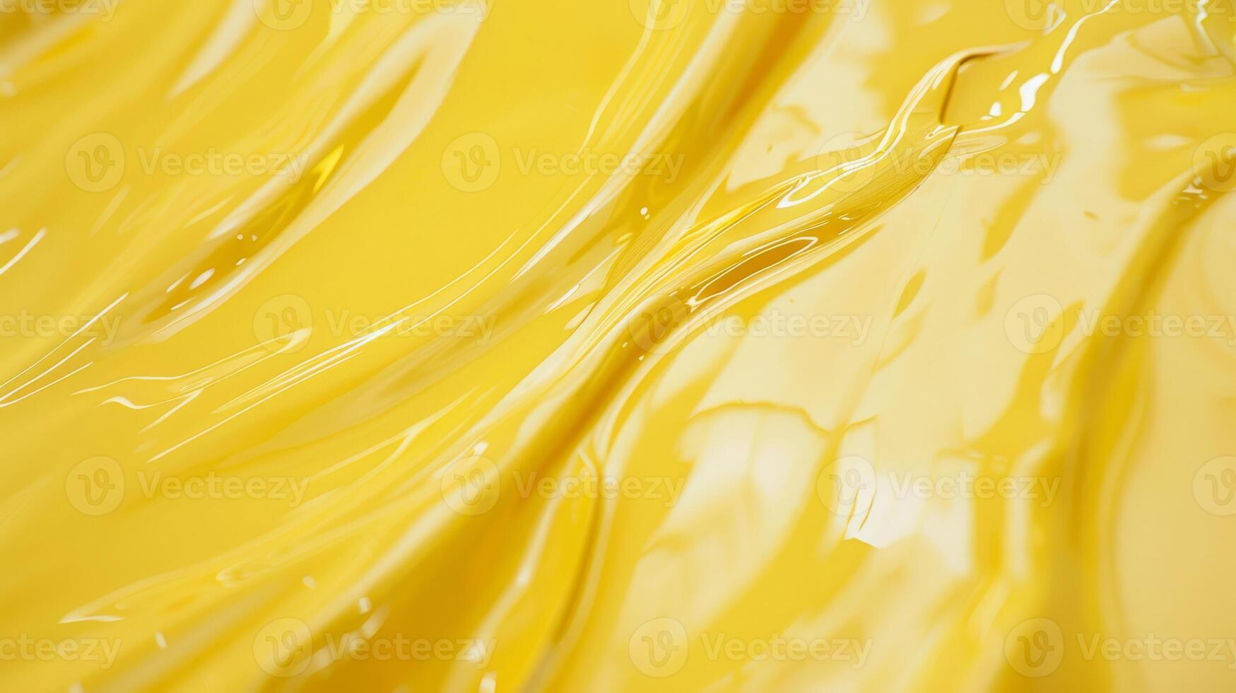 Glossy Yellow Enamel Paint Close-Up Texture for Design and Art Projects photo