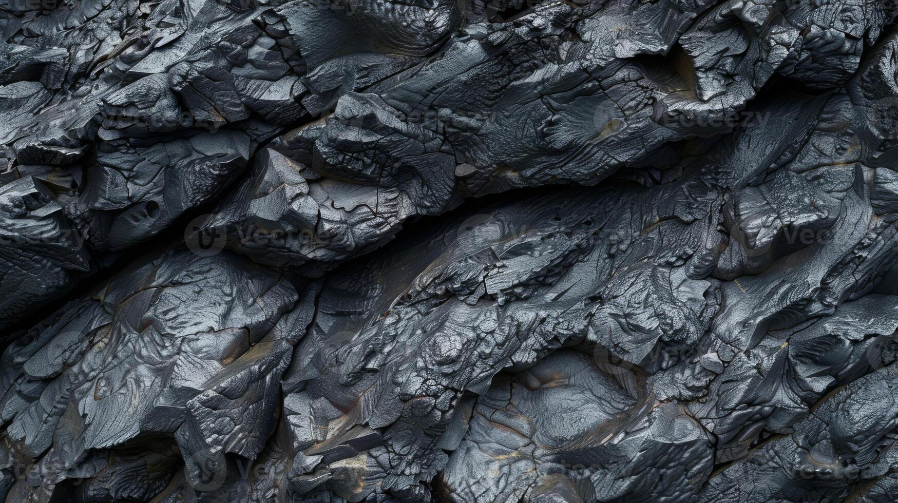 An intricate look at a dark textured rock surface photo