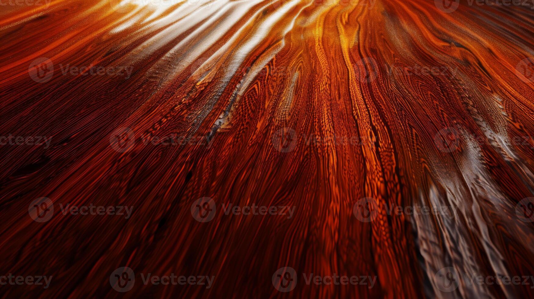 Detailed View of Smooth Glossy Lacquered Wood Texture with Rich Brown and Orange Tones for Design Background and Artistic Projects photo