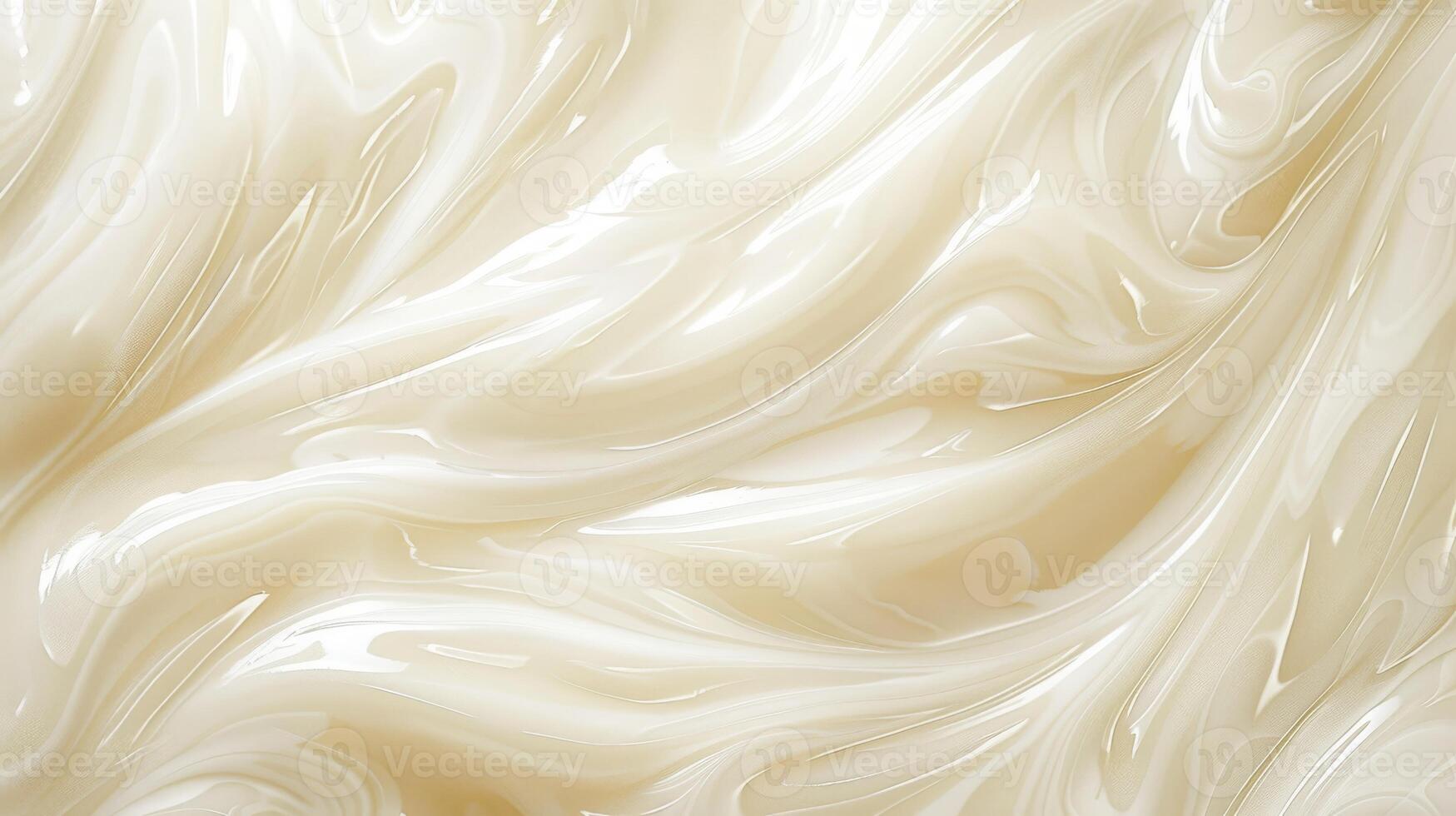 Smooth Polished Ivory Surface, Creamy Wave Patterns, Abstract Background for Modern Design photo