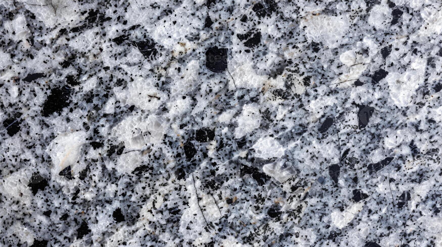 Close up of black and white granite counter top with natural pattern photo