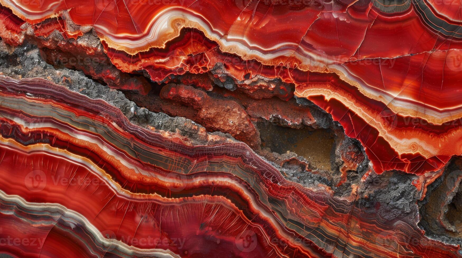 An intricate look at the textured red marble surface photo