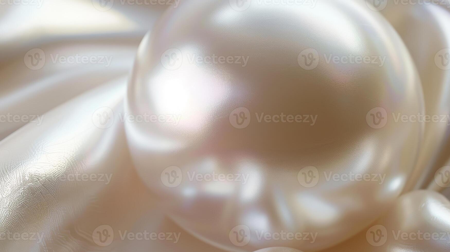 Close-Up of Smooth Polished Pearl Surface with Soft Light Reflections, Ideal for Jewelry and Design Projects photo