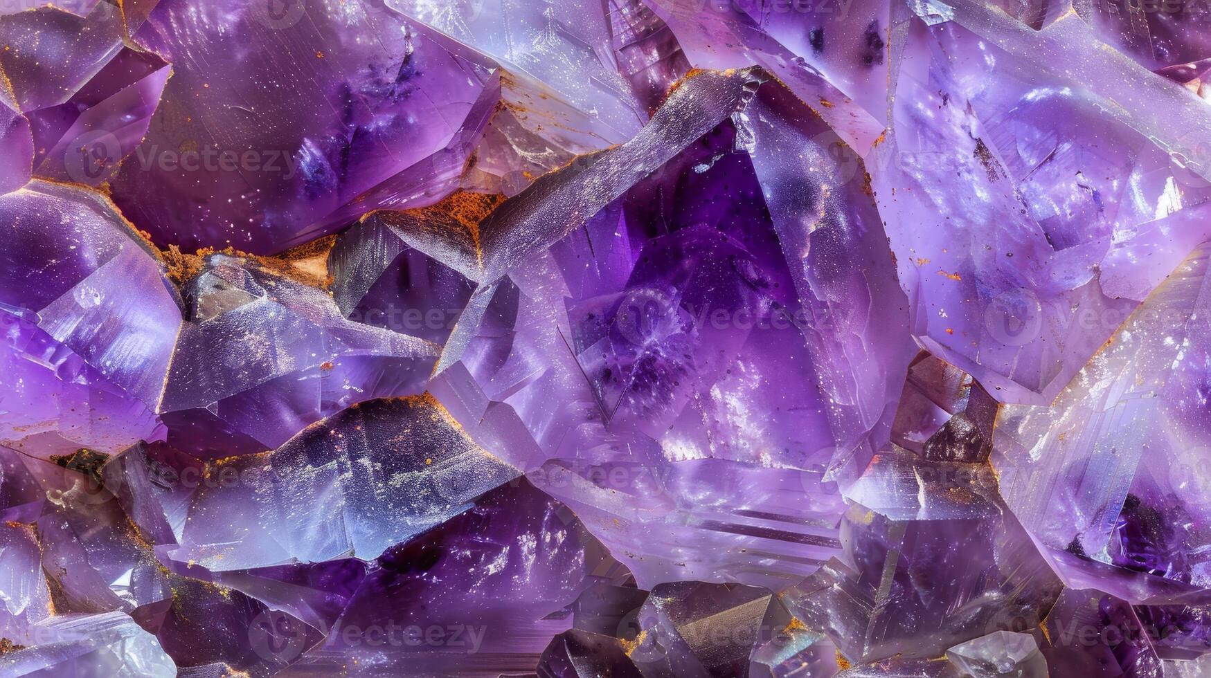 Detailed Close-Up of Smooth Polished Amethyst Crystal with Purple and Violet Shades for Geology Decor and Design photo