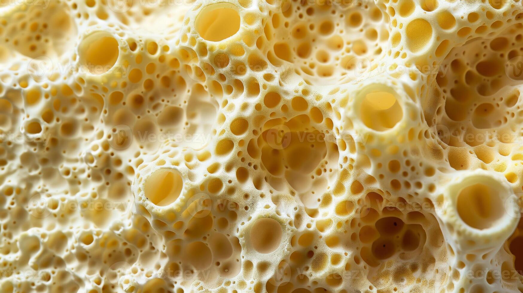 Close-Up of Yellow and White Textured Sea Sponge Surface for Nature Design Projects and Marine Themes photo