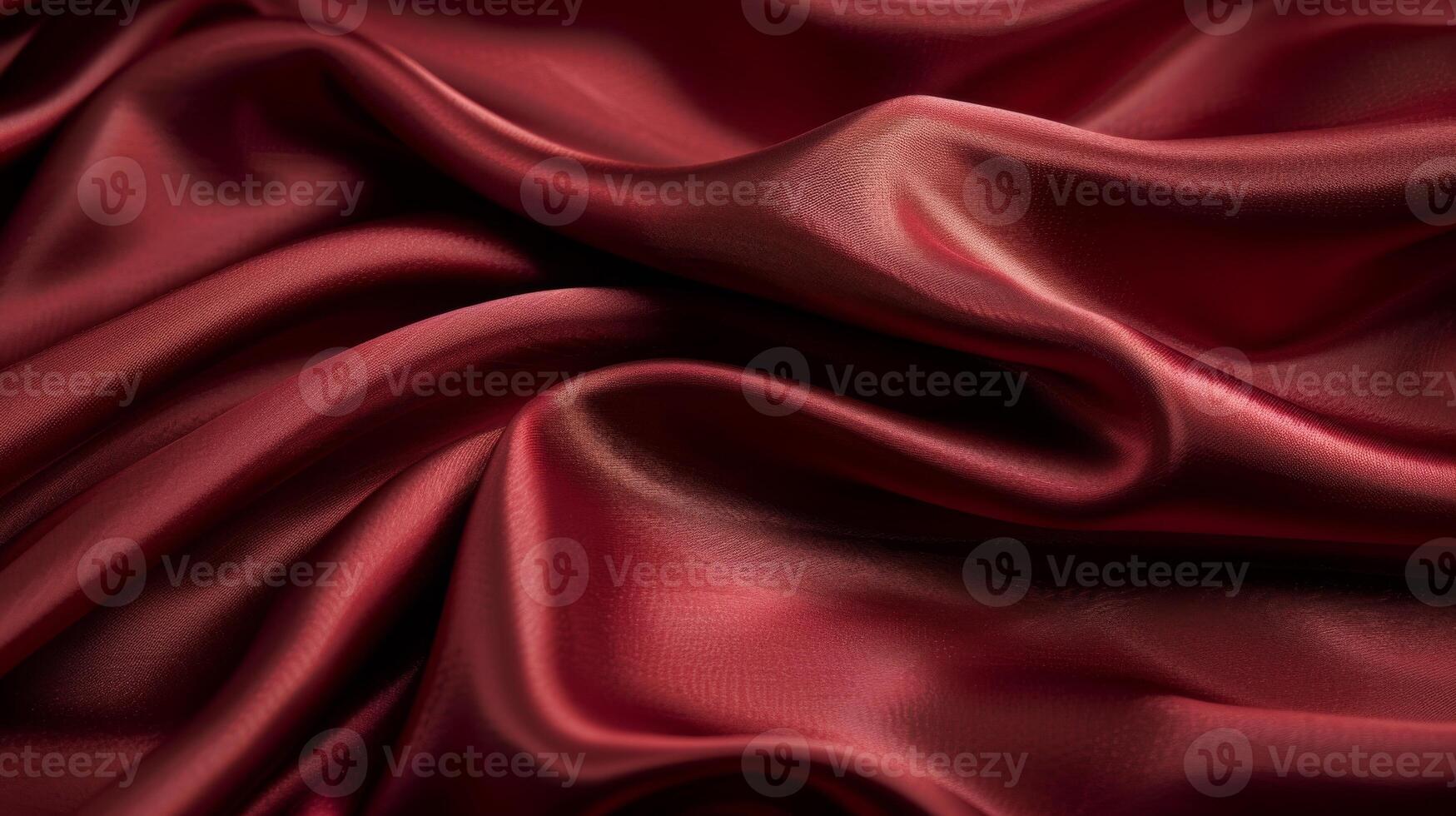 Luxurious Deep Red Silky Fabric with Soft Smooth Texture Ideal for Fashion Design, Interior Decor, and Elegant Backdrops photo