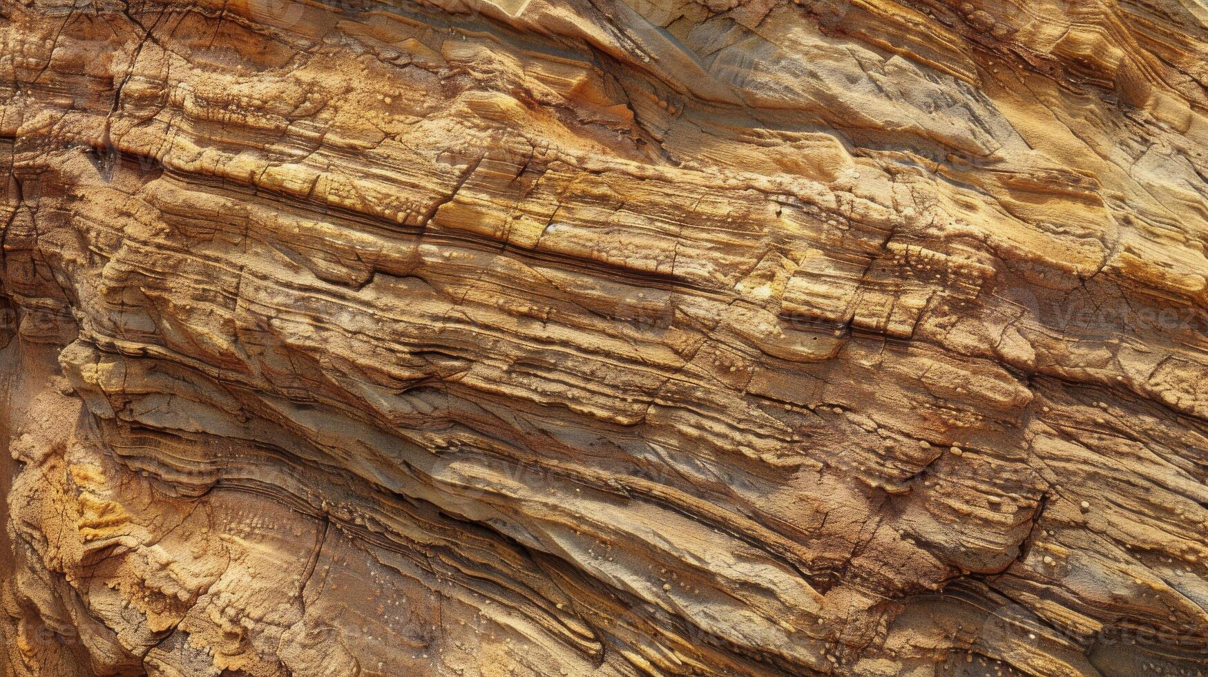 A detailed closeup of a rocky wall displaying the texture of the rock surface photo