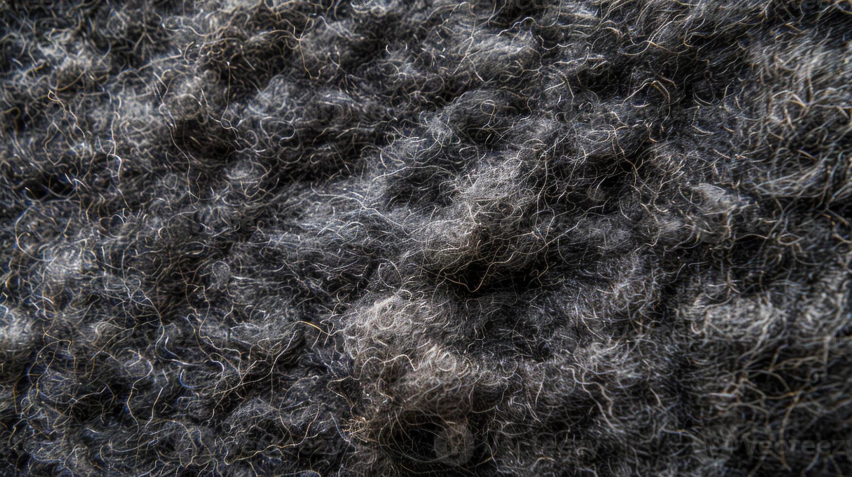 Textured Dark Gray Wool Felt Surface Close-Up for Design Use, Print, Card, Poster photo