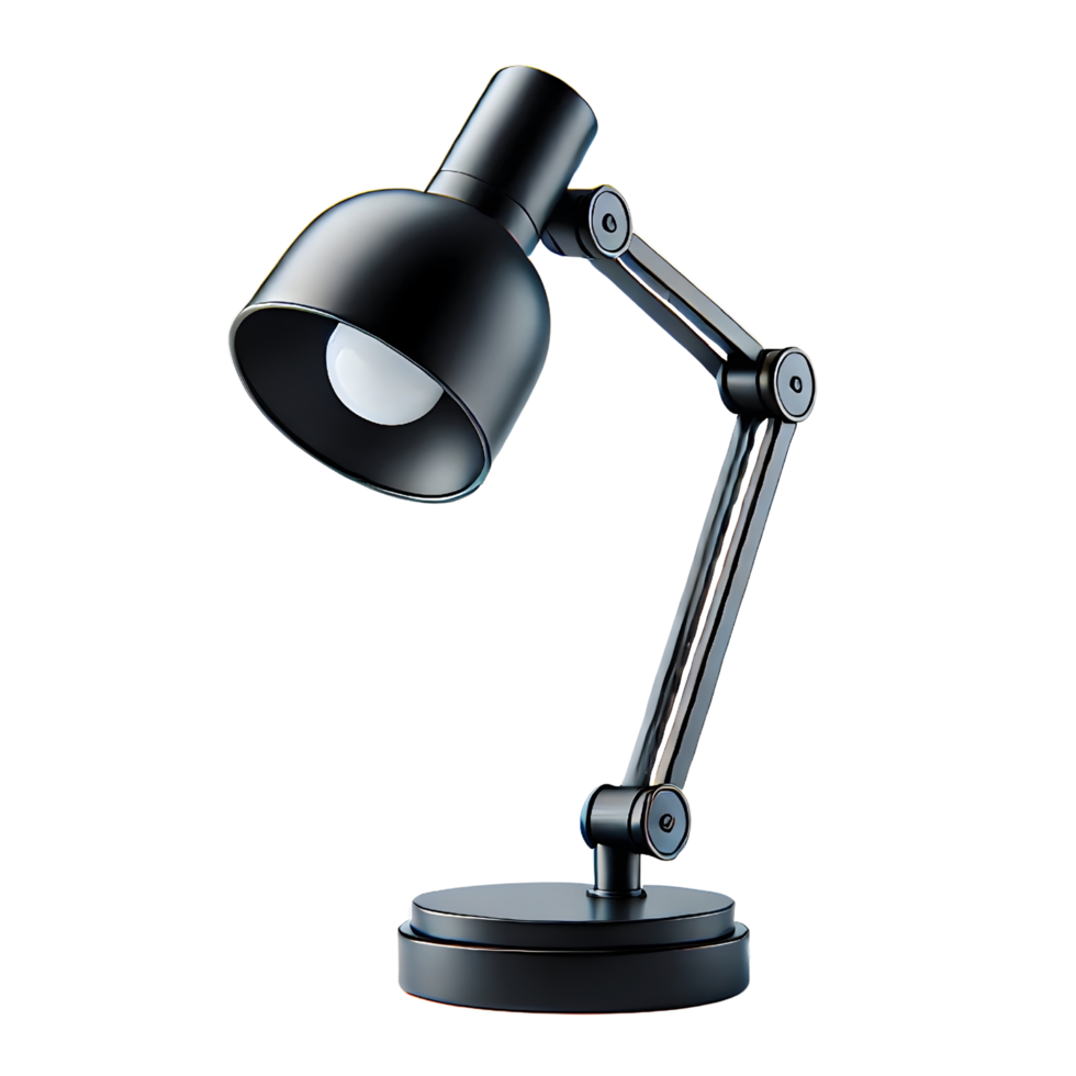 Modern Black Desk Lamp with Adjustable Arm 46838191 PNG