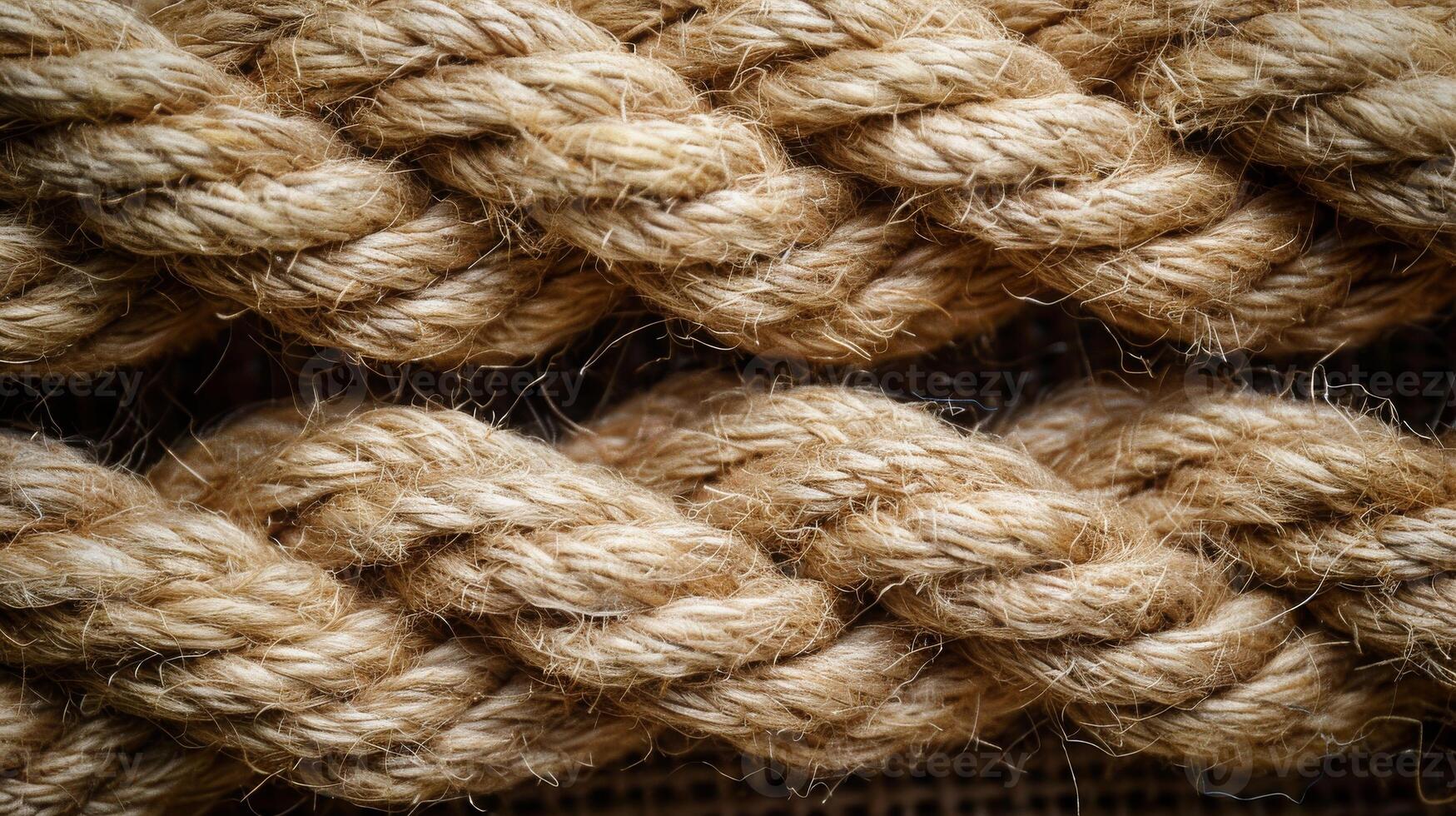 Detailed Close-Up of Coarse Natural Jute Rope Texture for Backgrounds and Textures in Print and Digital Design photo