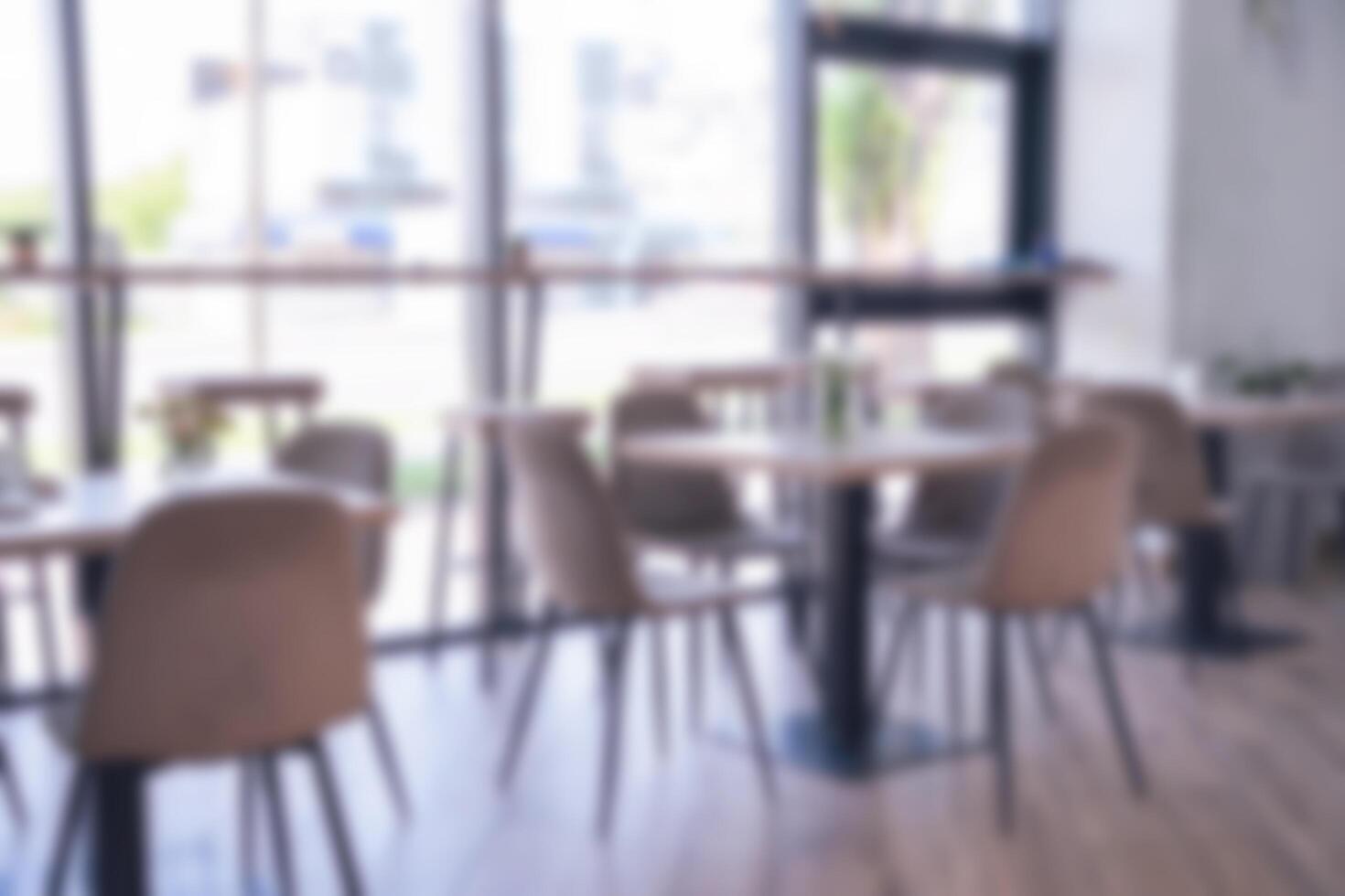 Abstract blur coffee shop cafe for background. Copy space. photo