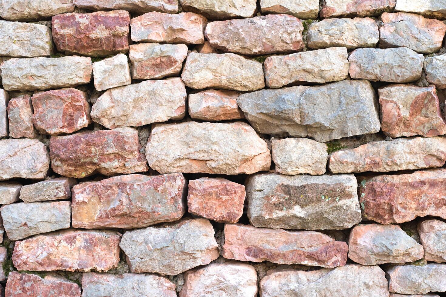 Texture of a stone wall. Natural and abstract background. Part of a building wall. Background for design. photo