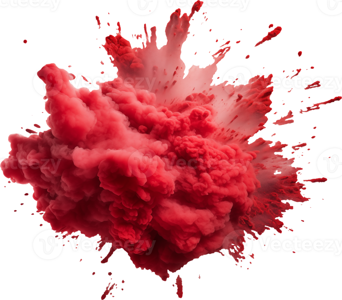 Red smoke explosion png